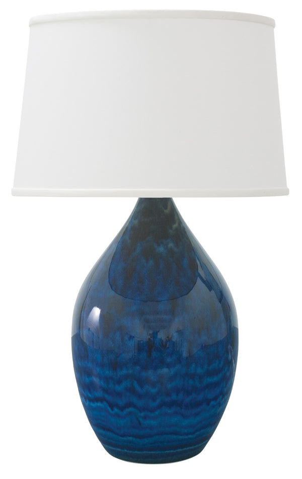 House Of Troy Scatchard Elegant Stoneware Table Lamps – Stylish Lighting For Modern Home Decor And Ambiance Midnight Blue Ceramic Gs302-mid