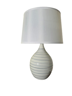 House of Troy Scatchard Glazed Stoneware Table Lamp Handcrafted Ceramic Base for Earthy Interiors Pearl Blue GS302-PL