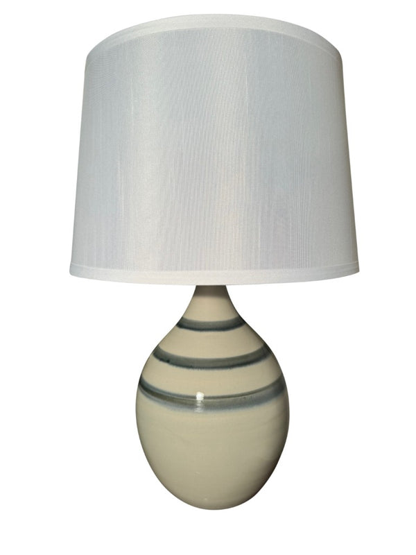 House of Troy Scatchard Glazed Stoneware Table Lamp Handcrafted Ceramic Base for Earthy Interiors Trinity GS302-TR