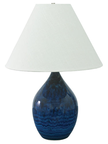House Of Troy Scatchard Stoneware Table Lamps - Elegant Lighting Solutions For Modern Home Décor And Style Midnight Blue Ceramic Gs400-mid