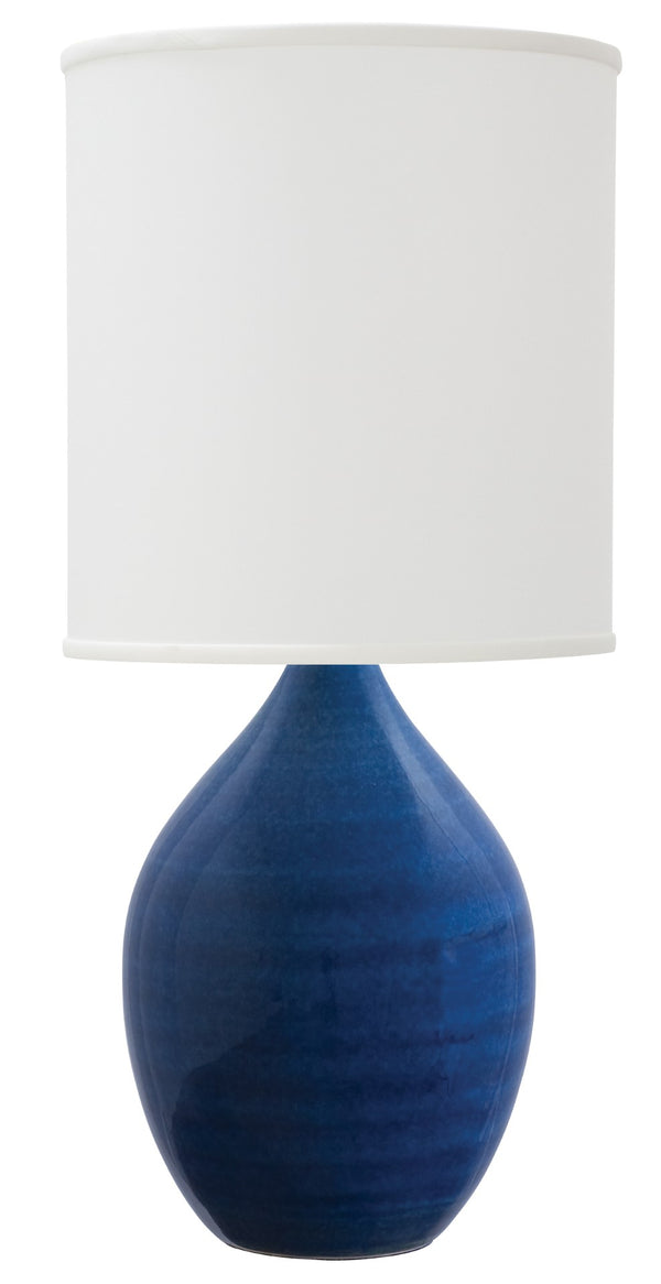 House Of Troy Scatchard Elegant Stoneware Table Lamps - Stunning Blue Gloss Finish For Modern Home Decor Blue Gloss Ceramic Gs401-bg