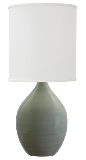 House Of Troy Scatchard Elegant Stoneware Table Lamps - Stunning Blue Gloss Finish For Modern Home Decor Celadon Ceramic Gs401-cg