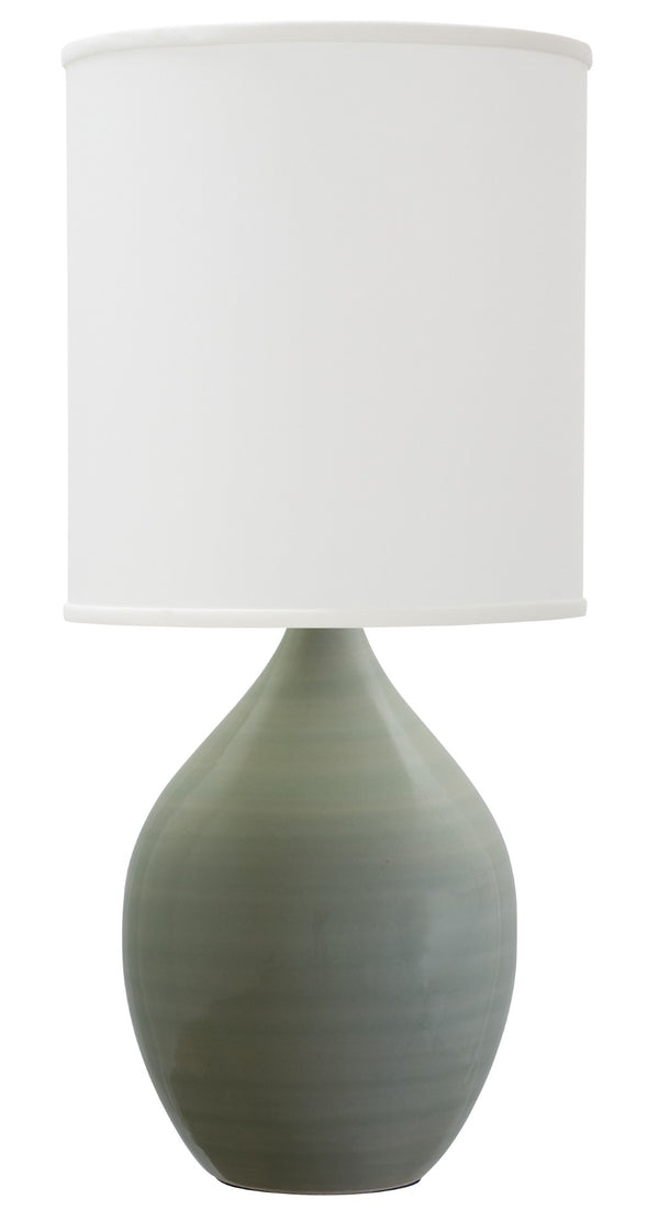 House Of Troy Scatchard Elegant Stoneware Table Lamps - Stunning Blue Gloss Finish For Modern Home Decor Celadon Ceramic Gs401-cg