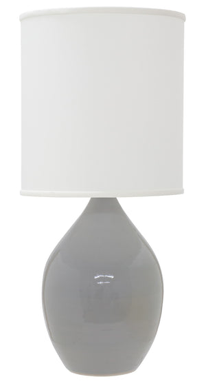 House Of Troy Scatchard Elegant Stoneware Table Lamps - Stunning Blue Gloss Finish For Modern Home Decor Gray Gloss Ceramic Gs401-gg