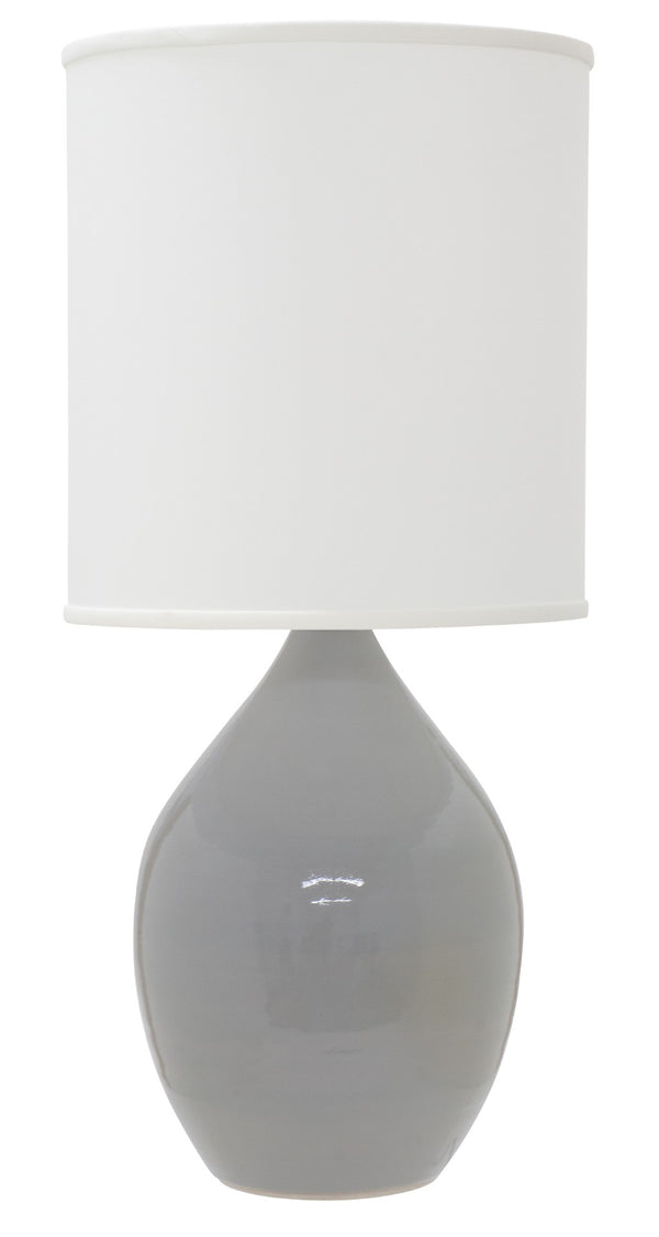 House Of Troy Scatchard Elegant Stoneware Table Lamps - Stunning Blue Gloss Finish For Modern Home Decor Gray Gloss Ceramic Gs401-gg