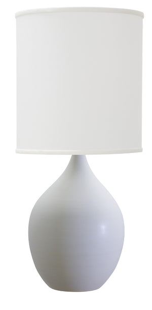 House Of Troy Scatchard Elegant Stoneware Table Lamps - Stunning Blue Gloss Finish For Modern Home Decor White Matte Ceramic Gs401-wm