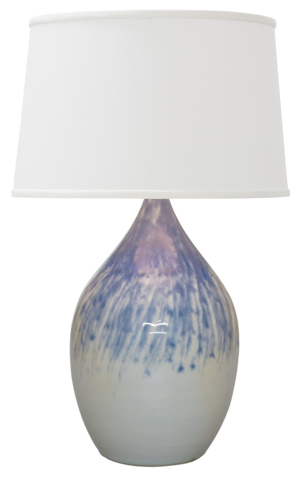House Of Troy Scatchard Elegant Stoneware Table Lamps - Stunning Blue Gloss Finish For Modern Home Decor Decorated Gray Ceramic Gs402-dg