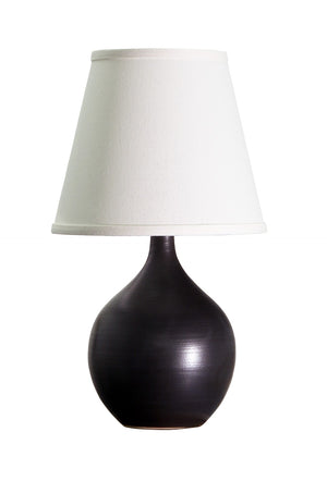 House Of Troy Scatchard Mini Accent Lamp – Stylish Table Lighting Solution With Elegant Stoneware Base Made In Usa Black Matte Ceramic Gs50-bm