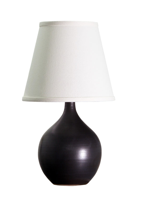 House Of Troy Scatchard Mini Accent Lamp – Stylish Table Lighting Solution With Elegant Stoneware Base Made In Usa Black Matte Ceramic Gs50-bm
