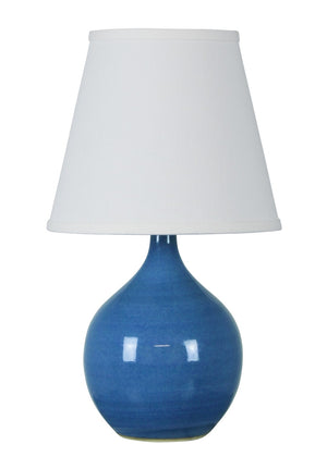 House Of Troy Scatchard Mini Accent Lamp – Stylish Table Lighting Solution With Elegant Stoneware Base Made In Usa Cornflower Blue Ceramic Gs50-cb
