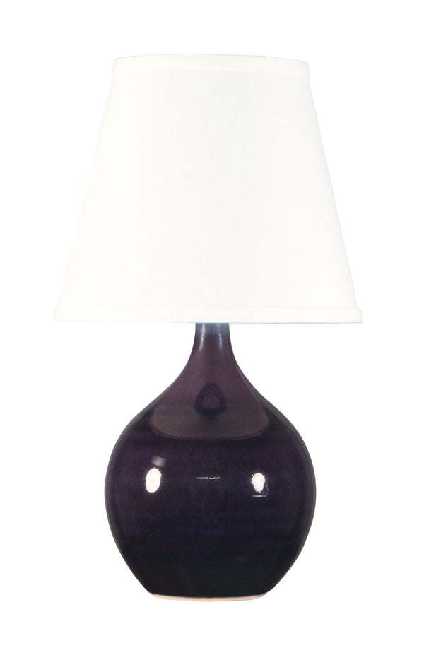 House Of Troy Scatchard Mini Accent Lamp – Stylish Table Lighting Solution With Elegant Stoneware Base Made In Usa Eggplant Ceramic Gs50-eg