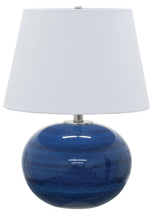 House Of Troy Scatchard Elegant 26" Stoneware Table Lamps - Handcrafted American Design For Any Decor Style Blue Gloss Ceramic Gs700-bg