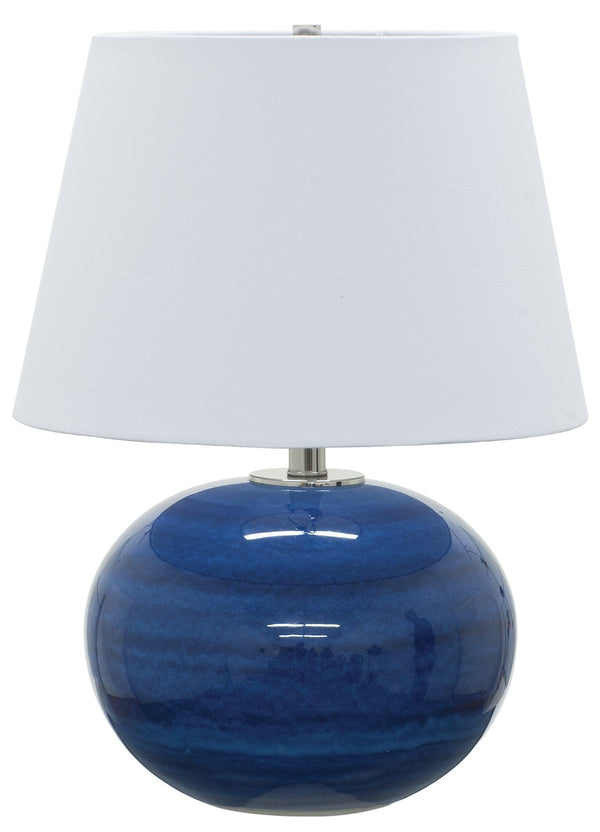 House Of Troy Scatchard Elegant 26" Stoneware Table Lamps - Handcrafted American Design For Any Decor Style Blue Gloss Ceramic Gs700-bg