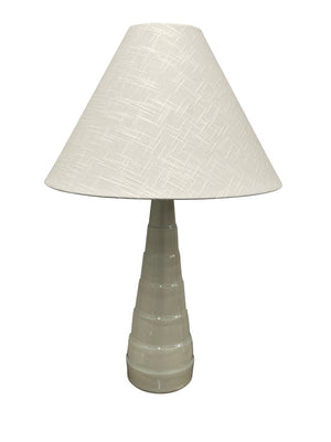 House of Troy Scatchard USA Handcrafted Stoneware Table Lamp with Glossy Finish for Console Decor Gray Gloss GS825-GG