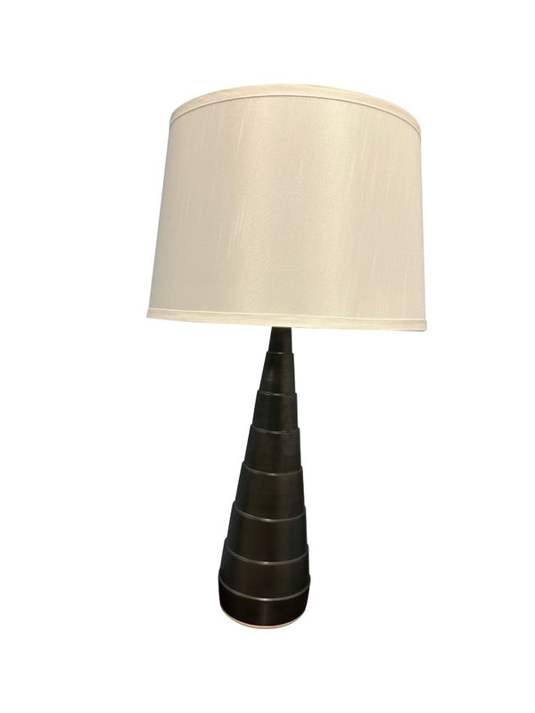 House of Troy Scatchard Stoneware Table Lamp Matte Ceramic Base Organic Modern Farmhouse Accent Black Matte GS826-BM