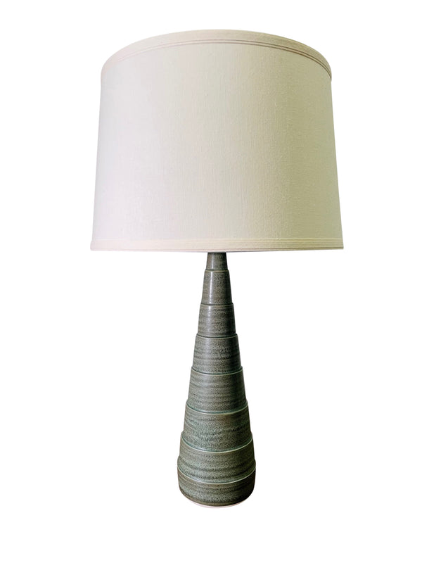 House Of Troy Scatchard Stoneware Accent Lamp: Elegant Table Lighting With Unique Design, Made In The Usa Green Matte Ceramic Gs826-gm