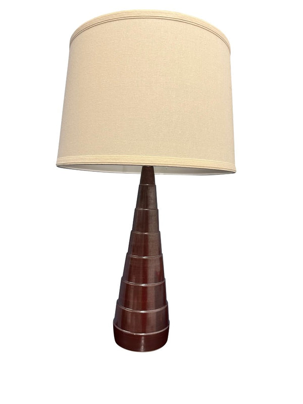 House of Troy Scatchard Stoneware Table Lamp Matte Ceramic Base Organic Modern Farmhouse Accent Iron Red GS826-IR