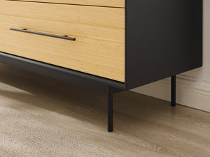 Greenington Santa Cruz Solid Bamboo Four Drawer High Chest with Soft Close Glides Bedroom GSC0005WH