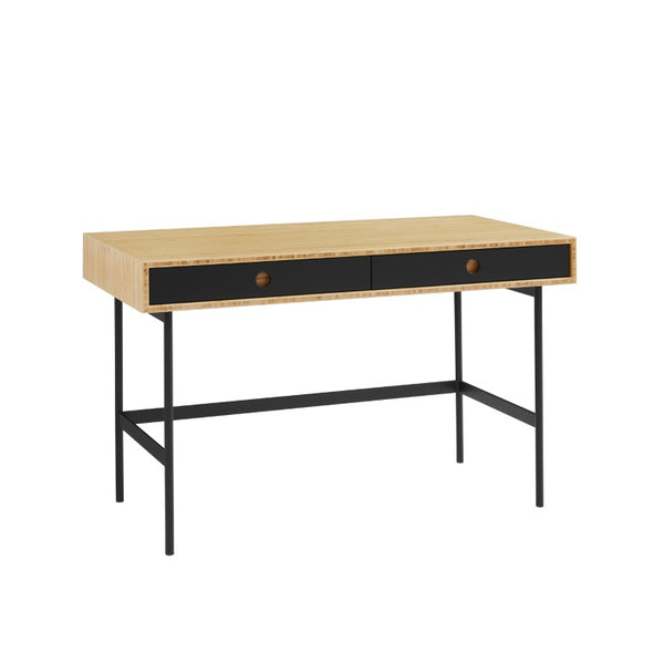 Greenington Santa Cruz Solid Bamboo Writing Desk with Drawers Modern Home Office Workspace GSC0008WH