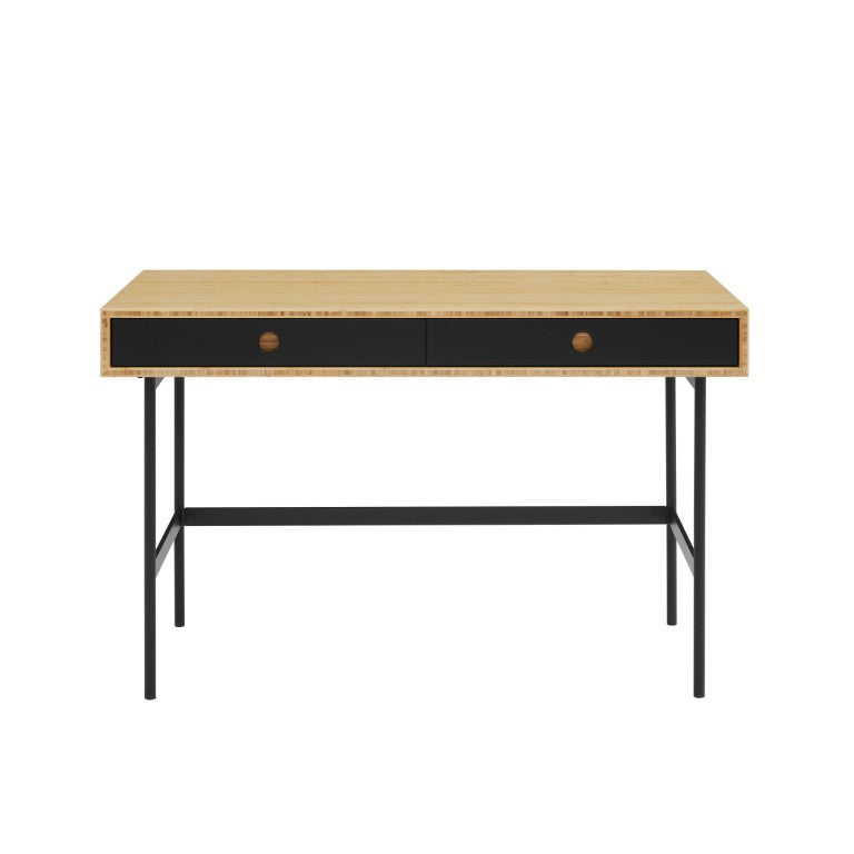 Greenington Santa Cruz Solid Bamboo Writing Desk with Drawers Modern Home Office Workspace GSC0008WH