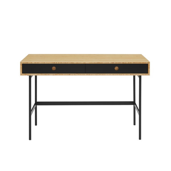 Greenington Santa Cruz Solid Bamboo Writing Desk with Drawers Modern Home Office Workspace GSC0008WH