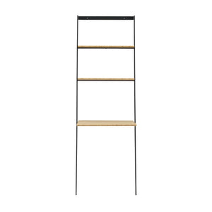 Greenington Santa Cruz Bamboo Leaning Desk with Steel Frame Two Shelves Eco Friendly Modern Workspace GSC0009WH