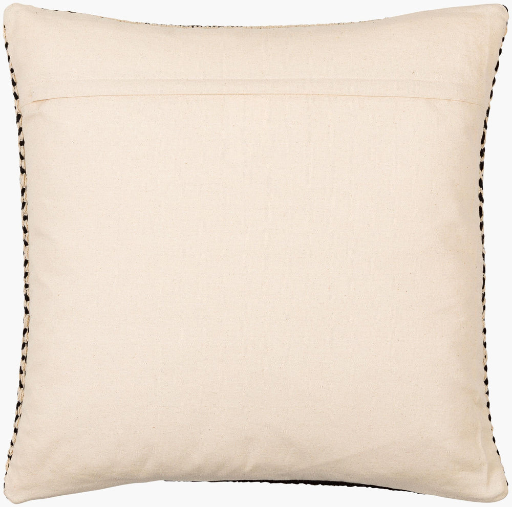 Surya Global Stripe Accent Pillow - 18" Bohemian Cotton Decorative Cushion For Eclectic Home Decor Ivory Cotton,Cotton Gse001-2020p