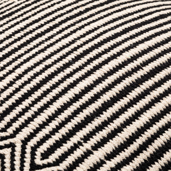 Surya Global Stripe Accent Pillow - 18" Bohemian Cotton Decorative Cushion For Eclectic Home Decor Ivory Cotton,Cotton Gse001-2020p