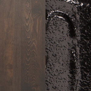 English Elm Bennett Solid Wood Bistro Tabletop with Cast Iron Base - Stylish Dining for Restaurants and Cafés Dark Brown Top/Black Base 30" Round GSF-RD30-DKBRN-SDAT2222-GG