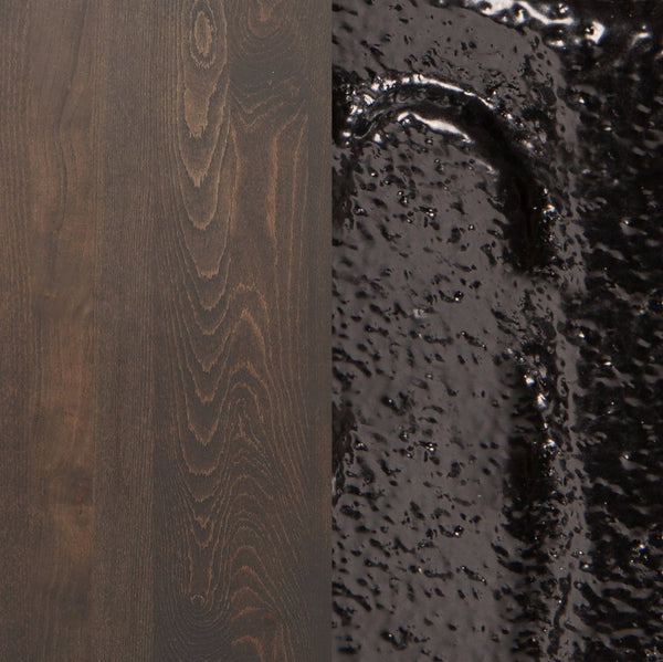 English Elm Bennett Solid Wood Bistro Tabletop with Cast Iron Base - Stylish Dining for Restaurants and Cafés Dark Brown Top/Black Base 30" Round GSF-RD30-DKBRN-SDAT2222-GG