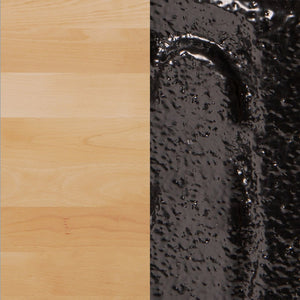 English Elm Bennett Solid Wood Bistro Tabletop with Cast Iron Base - Stylish Dining for Restaurants and Cafés Natural Top/Black Base 30" Round GSF-RD30-NAT-SDAT2222-GG