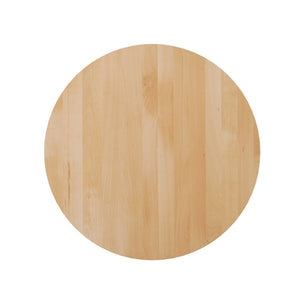 English Elm Bennett Solid Wood Commercial Tabletop with Rust-Resistant Cast Iron X-Base for Hospitality Spaces Natural Top/Silver Base 30" Round GSF-RD30-NAT-T2222S-GG