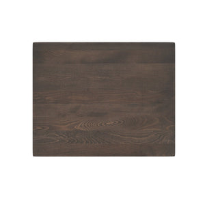 English Elm Bennett Solid Wood Commercial Tabletop with Durable Cast Iron X-Base for Restaurants and Cafés Dark Brown Top/Black Base 30"L x 24"W GSF-REC2430-DKBRN-T2222-GG