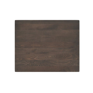 English Elm Bennett Solid Wood Commercial Tabletop with Durable Cast Iron X-Base for Restaurants and Cafés Dark Brown Top/Silver Base 30"L x 24"W GSF-REC2430-DKBRN-T2222S-GG