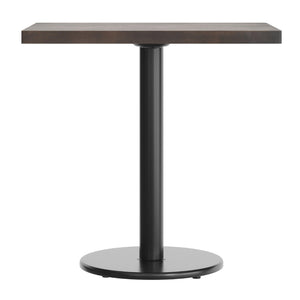 English Elm Bennett Solid Wood Commercial Indoor Tabletop with Vintage Cast Iron Base for Dining Spaces Dark Brown Top/Black Base 30"L x 24"W GSF-REC2430-DKBRN-TR18-GG