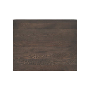 English Elm Bennett Solid Wood Commercial Indoor Tabletop with Vintage Cast Iron Base for Dining Spaces Dark Brown Top/Black Base 30"L x 24"W GSF-REC2430-DKBRN-TR18-GG