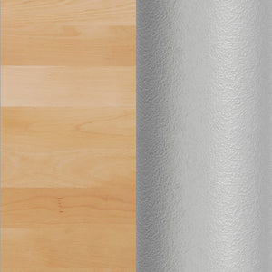 English Elm Bennett Solid Wood Commercial Tabletop with Durable Cast Iron X-Base for Restaurants and Cafés Natural Top/Silver Base 30"L x 24"W GSF-REC2430-NAT-T2222S-GG