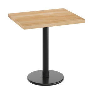 English Elm Bennett Solid Wood Commercial Indoor Tabletop with Vintage Cast Iron Base for Dining Spaces Natural Top/Black Base 30"L x 24"W GSF-REC2430-NAT-TR18-GG