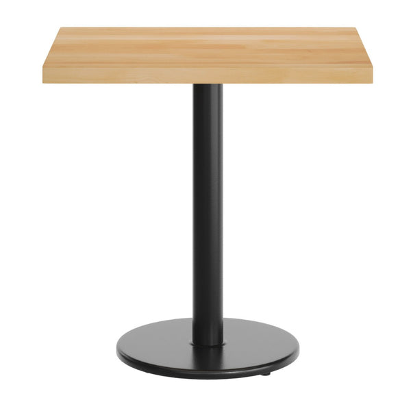 English Elm Bennett Solid Wood Commercial Indoor Tabletop with Vintage Cast Iron Base for Dining Spaces Natural Top/Black Base 30"L x 24"W GSF-REC2430-NAT-TR18-GG
