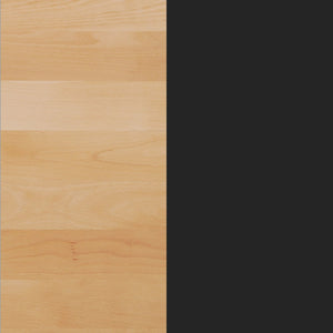 English Elm Bennett Solid Wood Commercial Indoor Tabletop with Vintage Cast Iron Base for Dining Spaces Natural Top/Black Base 30"L x 24"W GSF-REC2430-NAT-TR18-GG
