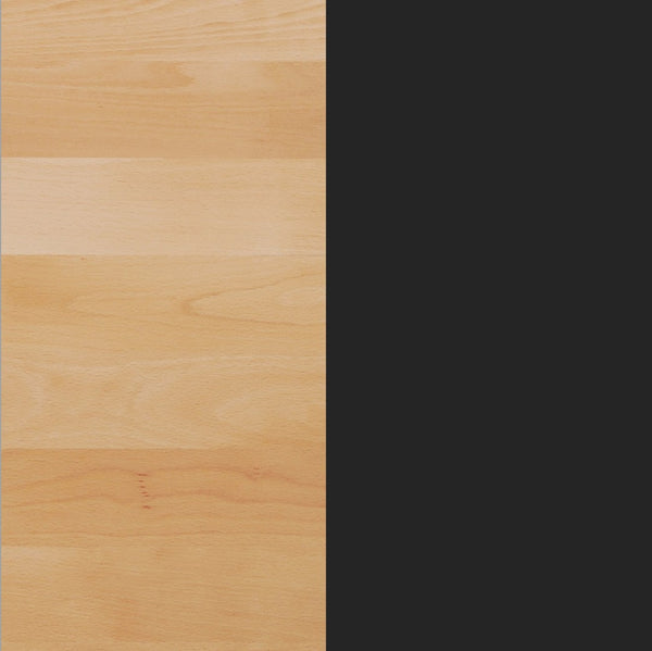 English Elm Bennett Solid Wood Commercial Indoor Tabletop with Vintage Cast Iron Base for Dining Spaces Natural Top/Black Base 30"L x 24"W GSF-REC2430-NAT-TR18-GG
