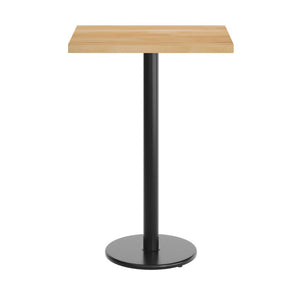 English Elm Bennett Solid Wood Bar-Height Tabletop with Rust-Resistant Cast Iron Base for Commercial Spaces Natural Top/Black Base 30"L x 24"W GSF-REC2430-NAT-TR18B-GG