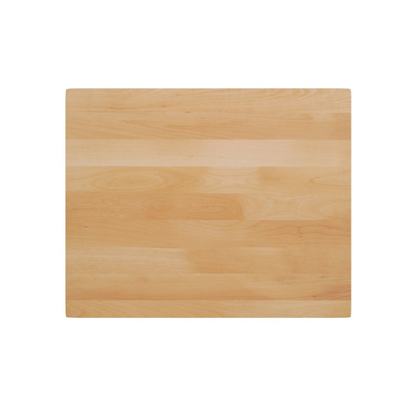 English Elm Bennett Solid Wood Commercial Indoor Tabletop with Vintage Cast Iron Base for Dining Spaces Natural Top/Silver Base 30"L x 24"W GSF-REC2430-NAT-TR18S-GG