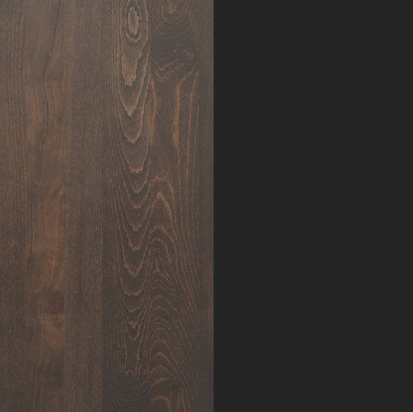 English Elm Bennett Solid Wood Commercial Tabletop with Durable Cast Iron X-Base for Restaurants and Cafés Dark Brown Top/Black Base 60"L x 30"W GSF-REC3060-DKBRN-T2222-GG