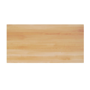 English Elm Bennett Solid Wood Commercial Tabletop with Durable Cast Iron X-Base for Restaurants and Cafés Natural Top/Silver Base 60"L x 30"W GSF-REC3060-NAT-T2222S-GG