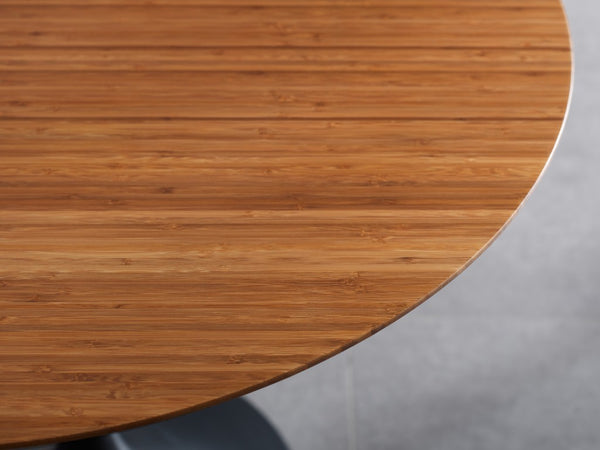 Greenington Soho Solid Bamboo Round Pedestal Dining Table Eco Friendly Modern Bistro Style GSH0001AM