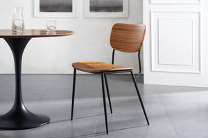 Greenington Soho Solid Bamboo Dining Chair Set Matte Black Steel Frame Eco Friendly Modern GSH0002AM