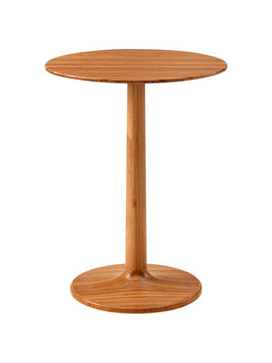 Greenington Sol Solid Moso Bamboo Side Table Tapered Pedestal for Living Room Seating Areas Amber GSL0001AM