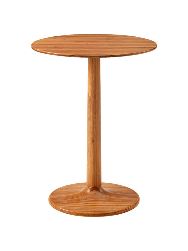 Greenington Sol Solid Moso Bamboo Side Table Tapered Pedestal for Living Room Seating Areas Amber GSL0001AM