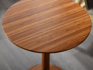 Greenington Sol Solid Moso Bamboo Side Table Tapered Pedestal for Living Room Seating Areas Amber GSL0001AM